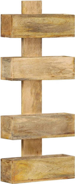 vidaXL - Tijdschriftenwandrek - 30x11x72 - cm - massief - mangohout