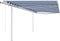 vidaXL - Luifel - automatisch - uittrekbaar - met - palen - 4x3 - m - blauw - en - wit