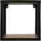 Wandplank Brixton - 30x30 cm - mangohout/ijzer