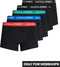 JACK&JONES JACHUEY TRUNKS - Heren Onderbroek - 5-pack - Zwart met blauw (5 stuks)