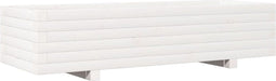 vidaXL - Plantenbak - 110x40x26,5 - cm - massief - grenenhout - wit