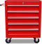 vidaXL - Gereedschapswagen - 5 - lades - rood