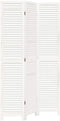 vidaXL - Kamerscherm - met - 3 - panelen - massief - paulowniahout - wit