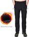 Heren Softshell Winter Fleece Gevoerde Broek Outdoor Wandelen Klimbroek Waterdichte Ski Wandelbroek - maat L