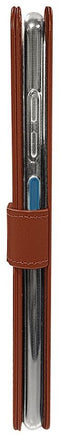 Valenta Galaxy A12 - Telefoonhoesje Flip Cover - Echt Leer met Pasjeshouder - Bruin