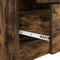 vidaXL - Hoge - Kast - in - Rook - Eik - 45,5x34x127 - cm - Geengineerd - Hout