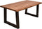 Feel Home - 160x90 Eettafel - Massief Boomstamblad Eiken - 5 cm dik - U Frame