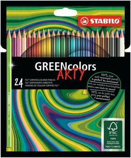 STABILO GREENcolors - FSC Gecertificeerd Kleurpotloden ARTY Etui 24 Kleuren