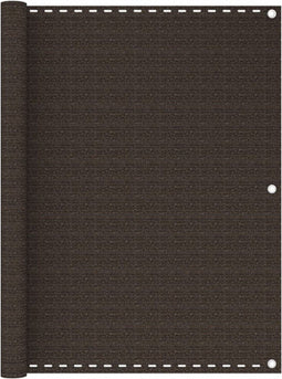 vidaXL - Balkonscherm - 120x500 - cm - HDPE - bruin
