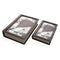 Decoratieve Doos Versa Canvas Hout MDF Wereldbol
