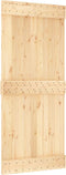 vidaXL - Schuifdeur - met - beslag - 90x210 - cm - massief - grenenhout