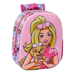 Kinderrugzak Barbie Roze 27 x 33 x 10 cm 3D