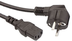 LogiLink CP095 - Stroom Aansluitkabel 1x Geaarde haakse stekker 1x C13 3 m - Zwart