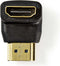 Nedis CVGB34901BK - HDMI adapter - 90° gehoekte connector - Zwart