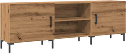 vidaXL - Tv-meubel - 150x30x50 - cm - bewerkt - hout - artisanaal - eikenkleurig