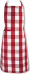 KOOK Schort Ruit - Rood - 70x90 cm