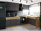 ROCK onderkast - Melamine met lancelot eiken en matera grijs decor - 1 deur - L40 x H82 cm