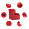 Fauteuil verstelbaar kunstleer rood