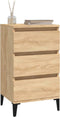 vidaXL - Nachtkastje - 40x35x70 - cm - bewerkt - hout - sonoma - eikenkleurig