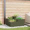 vidaXL - Tuinbak - 80x80x48 - cm - Olijfgroen - Staal