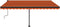 vidaXL - Luifel - handmatig - uittrekbaar - met - LED - 450x350 - cm - oranje - en - bruin