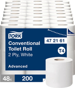 Tork - Toiletpapier t4 advanced 2laags wit 472161