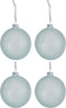 J-Line Doos Van 4 Kerstbal Glas Licht Groen Large