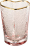 J-Line drinkglas Hart - glas - goud/roze