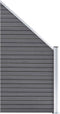 vidaXL - Schuttingset - 1 - vierkant - en - 1 - schuin - 273x186 - cm - HKC - grijs