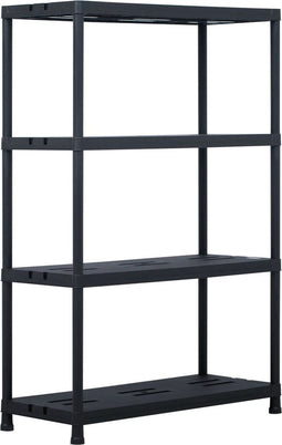 vidaXL - Opbergrek - 220 - kg - 90x40x138 - cm - kunststof - zwart