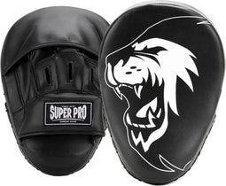 Super Pro Combat Gear - Handpads Curved PU - Schokabsorberende padding - Zwart/Wit (2 stuks)