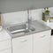 vidaXL - Gootsteen - met - afvoerset - 800x500x155 - mm - roestvrij - staal - zilver