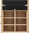 Bopita Lucas halfhoogslaper 90x200 met opbergkasten - Mat Zwart/Naturel