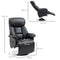 HOMCOM Relaxfauteuil - Ligfunctie 360° Draaibaar - Zwart - 78 x 80 cm