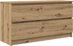 vidaXL - Tv-meubel - 100x35x54 - cm - bewerkt - hout - artisanaal - eikenkleurig