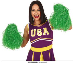Fiestas Guirca - Pom-pom set - Compleet je cheerleader outfit - Groen (2 stuks)