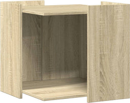 vidaXL - Kattenbakkast - 53x53x51 - cm - bewerkt - hout - sonoma - eikenkleurig