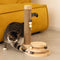 Designed by Lotte Inez - Krabpaal - Multifunctioneel met speeltoren - Bruin - 38x24,5x47,5 cm