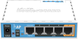 MikroTik hAP (RB951Ui-2nD) - Access Point - 5x Ethernet 100Mbps - Wi-Fi 2,4GHz 150Mbps - Wit