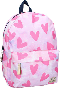 Milky Kiss Bold Style Rugzak - Roze - Rugtas Kind - Hartjes