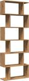 vidaXL - Kamerscherm - / - boekenkast - 6-laags - 70x24x193 - cm - hout - artisanaal