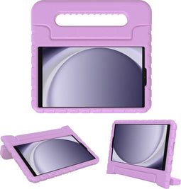 imoshion Samsung Galaxy Tab A9 - Kidsproof Tablethoes - Schokabsorberend met Handvat - Lila