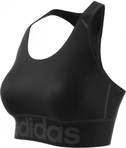 adidas D2M Logo Bra - Sportbeha - Medium ondersteuning - Black/Black (XS)