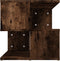 vidaXL - Salontafel - 40x40x40 - cm - bewerkt - hout - gerookt - eikenkleurig