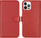 Selencia iPhone 12 (Pro) - Echt Lederen Bookcase - 3 Pashouders - Rood