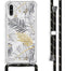 iMoshion Hoesje Geschikt voor Huawei P30 Lite Hoesje Met Koord - iMoshion Design Hoesje met Koord - Goud / Zwart / Transparant / Glamour Botanic