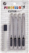 Cutter Set Zilverkleurig Metaal Plastic 1,5 x 18,5 x 10 cm (24 Stuks)