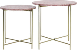 Light & Living Bijzettafel Delon - Roze - 49.5x49.5x50.5cm - Modern