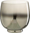 J-Line windlicht Rond - glas - grijs/zilver - medium