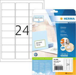 Etiket herma 4500 a4 63.5x33.9mm premium wit